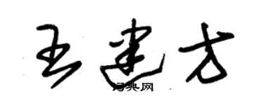 朱锡荣王建方草书个性签名怎么写