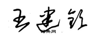 朱锡荣王建钦草书个性签名怎么写