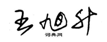 朱锡荣王旭升草书个性签名怎么写