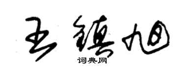 朱锡荣王镇旭草书个性签名怎么写
