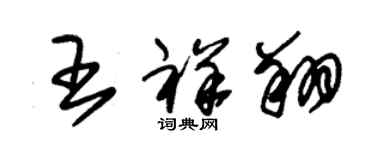 朱锡荣王祥翔草书个性签名怎么写