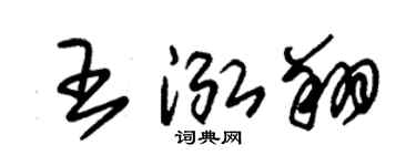 朱锡荣王泓翔草书个性签名怎么写