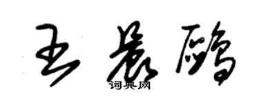 朱锡荣王晨鸥草书个性签名怎么写