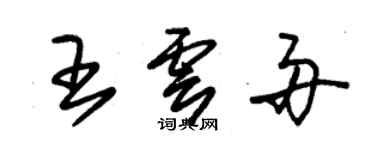 朱锡荣王云舟草书个性签名怎么写