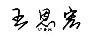 朱锡荣王恩宏草书个性签名怎么写