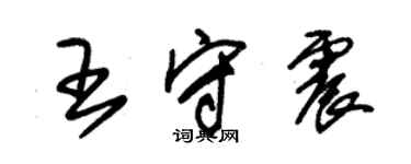朱锡荣王守震草书个性签名怎么写