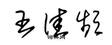 朱锡荣王佳频草书个性签名怎么写