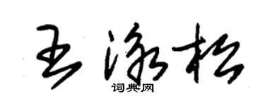 朱锡荣王泳松草书个性签名怎么写