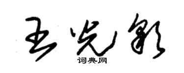朱锡荣王光彩草书个性签名怎么写
