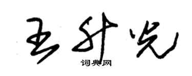 朱锡荣王升光草书个性签名怎么写