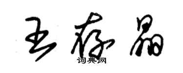 朱锡荣王存晶草书个性签名怎么写