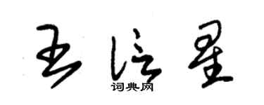 朱锡荣王信星草书个性签名怎么写