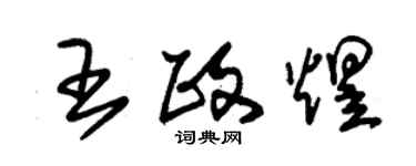 朱锡荣王政煜草书个性签名怎么写