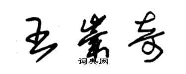 朱锡荣王崇奇草书个性签名怎么写