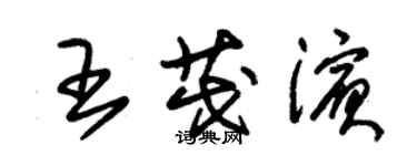 朱锡荣王茂滨草书个性签名怎么写