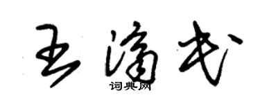 朱锡荣王济民草书个性签名怎么写