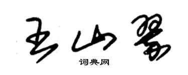 朱锡荣王山翠草书个性签名怎么写