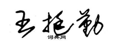 朱锡荣王挺勤草书个性签名怎么写