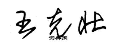 朱锡荣王克壮草书个性签名怎么写