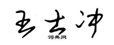 朱锡荣王士冲草书个性签名怎么写