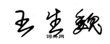 朱锡荣王生魏草书个性签名怎么写