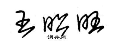 朱锡荣王昭旺草书个性签名怎么写