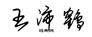 朱锡荣王沛鹤草书个性签名怎么写