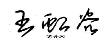 朱锡荣王虹谷草书个性签名怎么写