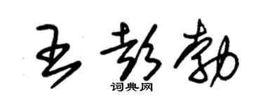 朱锡荣王彭勃草书个性签名怎么写