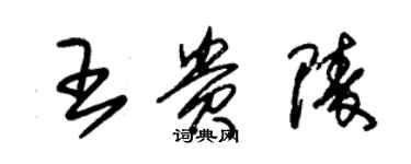 朱锡荣王贵陵草书个性签名怎么写