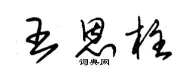 朱锡荣王恩柱草书个性签名怎么写