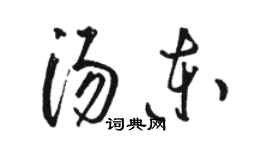 骆恒光汤东草书个性签名怎么写