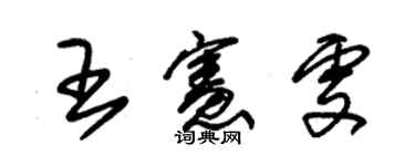 朱锡荣王宪雯草书个性签名怎么写