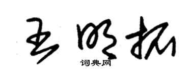 朱锡荣王明拓草书个性签名怎么写