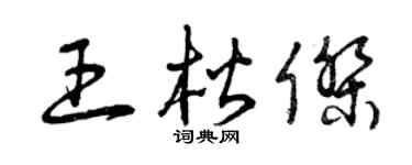 曾庆福王楷杰草书个性签名怎么写