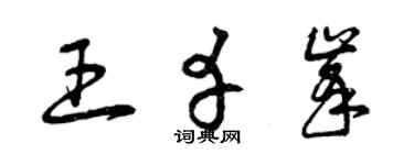 曾庆福王幸峰草书个性签名怎么写