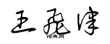 曾庆福王飞律草书个性签名怎么写