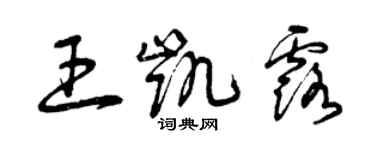 曾庆福王凯露草书个性签名怎么写