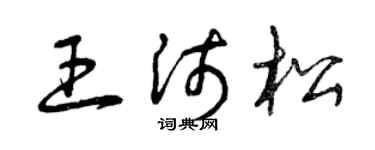 曾庆福王沛松草书个性签名怎么写