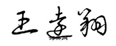 曾庆福王远翔草书个性签名怎么写