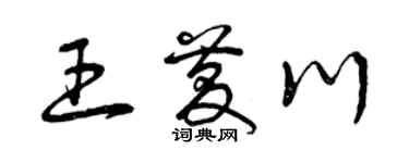 曾庆福王庆川草书个性签名怎么写