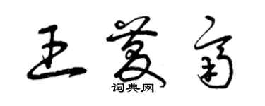曾庆福王庆齐草书个性签名怎么写