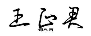 曾庆福王正君草书个性签名怎么写