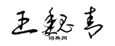 曾庆福王魏青草书个性签名怎么写
