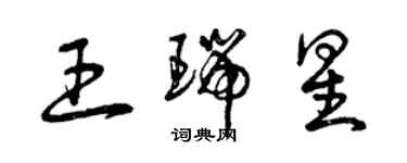 曾庆福王瑞星草书个性签名怎么写