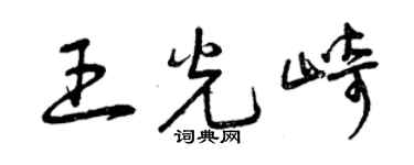曾庆福王光崎草书个性签名怎么写