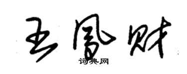 朱锡荣王凤财草书个性签名怎么写
