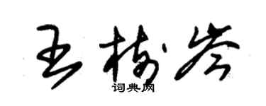 朱锡荣王树岑草书个性签名怎么写