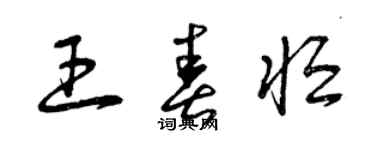 曾庆福王春恒草书个性签名怎么写