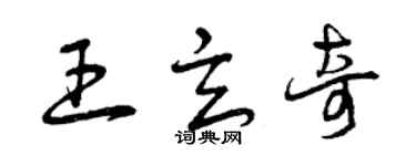 曾庆福王玄奇草书个性签名怎么写